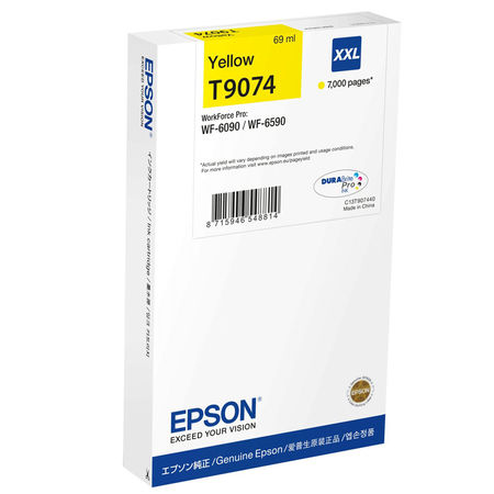 Epson T9074-C13T907440 Sarı Orijinal Kartuş Yüksek Kapasiteli